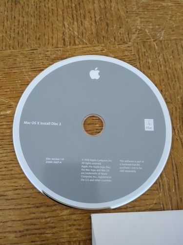 Apple iBook G4 Mac OS X 10.4.4 Install DVD's 2Z691-5728-A & 2Z691-5607-A - Picture 3 of 4