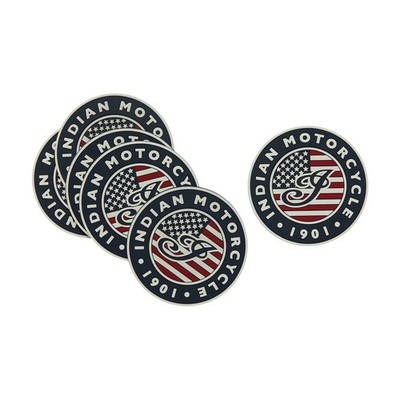 Indian Motorcycle USA Flagge Logo Untersetzer, 6er Set