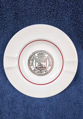 BELMONT ABBEY COLLEGE, Belmont North Carolina Vintage Ceramic Ashtray 5.25''