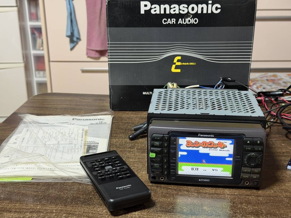 Rare Vintage Panasonic CQ-AV100D 2DIN Cassette AV Deck Head Unit w