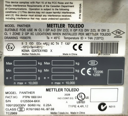 Panel De Montaje Terminal Mettler Toledo Panther PTPN-1000-044 120154A 50/60Hz - Picture 10 of 10