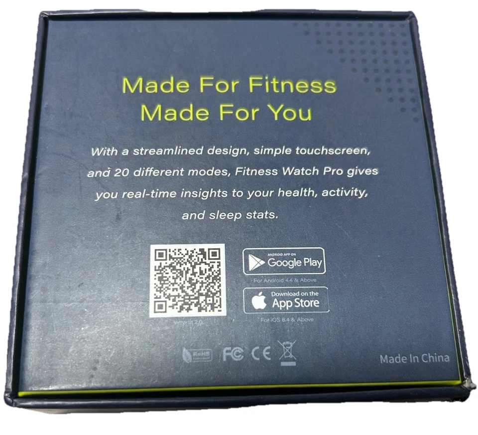 BLACK FITNESS Watch Pro ACTIVITY WATCH TRACKER HEART RATE Blood Pressure - Image 3 of 4