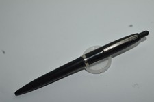 DELVA Ballpoint Pen Black Plastic Body Chrome Trim Made In USA 1960s