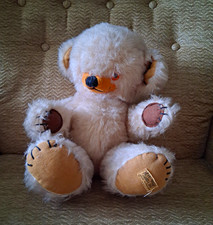 Vintage Merrythought Cheeky Bear 13" - Working Ear Bells & Foot Label