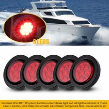 5 Pack 2 Inch Red Round Trailer Marker Lights 9 Led Dot Approved W Grommet Rv 5 Pack 2 Inch Red Round Trailer Marker Lights 9 Led Dot Approved W Grommet Rv