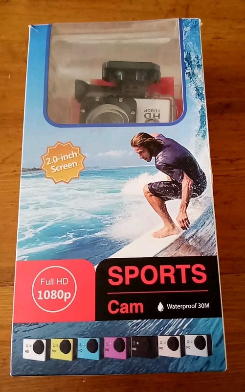 Sports Cam Waterproof 30M 2.0 in Screen, 1080p, Wide-angle Lens, Camera Tested 