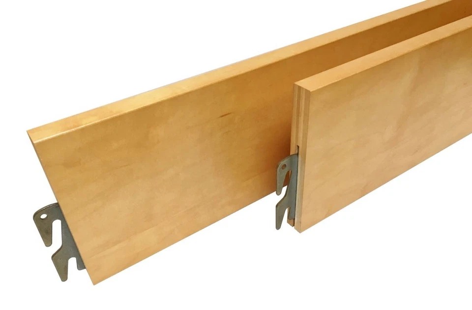 Rieles de cama de madera - Acabado natural - Enganche - Doble, Completo, Queen, King, Cal King Foto 2 de 4