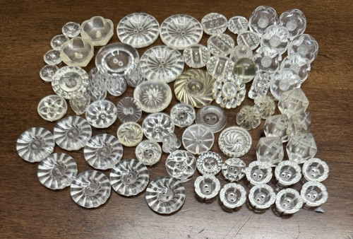 Vintage Lot of 72 Transparent Lucite - Sets, Singles & Pairs (Z40)