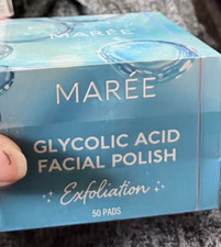 MAR E Glycolic Acid Facial Polish Resurfacing Exfoliating Pads 50ct Niacinamide