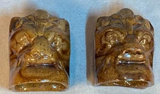  RARE ANTIQUE 1800s LION WINDOW STOP  ROCKINGHAM YELLOW WARE STAFFORDSHIRE 