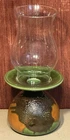 1960’s Royal Haeger Orange Peel Pottery Candle Lamp Volcanic Lava Glaze ExCond