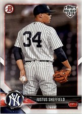 2018 Topps Bowman Holiday #THJSF Justus Sheffield - BB