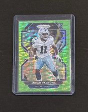 2021 Panini Prizm Green Pulsar RC- #78 Micah Parsons 🔥🏈🔥Dallas Cowboys 