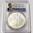 2009 American SILVER Eagle PCGS Obama Label 44th PRESIDENT COIN .999 Fine Silver
