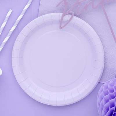 Lilac Paper Plates 18cm - Pack of 6