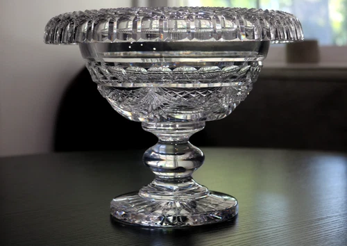 RARE Waterford Crystal TURNOVER Pedestal Bowl 71/100 - Museum Collection