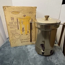 Vintage 1960's Gold ENTERPRISE Aluminum 30 Cup Coffee Maker Percolator 88730