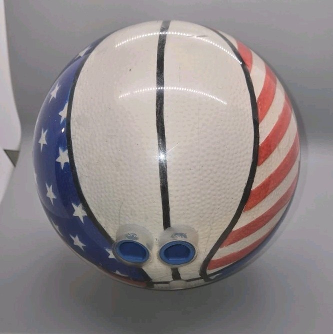 Ball Pattern Design X-Vision US Flag Basketball Clear Bowling Ball 15 lb Novelty Spare USBC ...