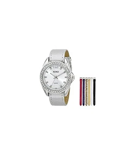 Reloj XOXO Mujer XO9062 Tono Plateado con Correas Intercambiables Foto 4 de 4