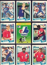 1990 FLEER MONTREAL EXPOS LOT OF 27 CARDS WITH LARRY WALKER ROOKIE CARD #363