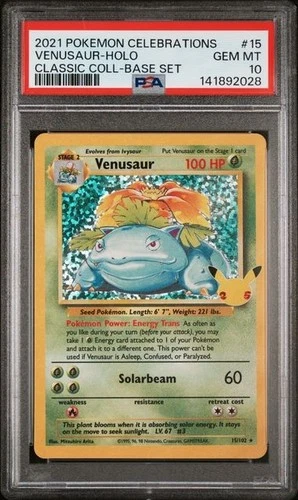 PSA 10 VENUSAUR 15 CELEBRATIONS CLASSIC COLLECTION POKEMON GEM MINT BM