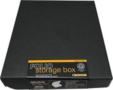 Lineco Folio Storage Box. Archival Clamshell with Metal Edge Boxboard, 11 x 14