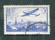FRANCE 1936 - TIMBRE oblitéré YT n° PA 12 - Avion survolant PARIS