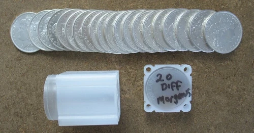 TWENTY (20) DIFFERENT MORGAN SILVER DOLLARS...CH/GEM BU