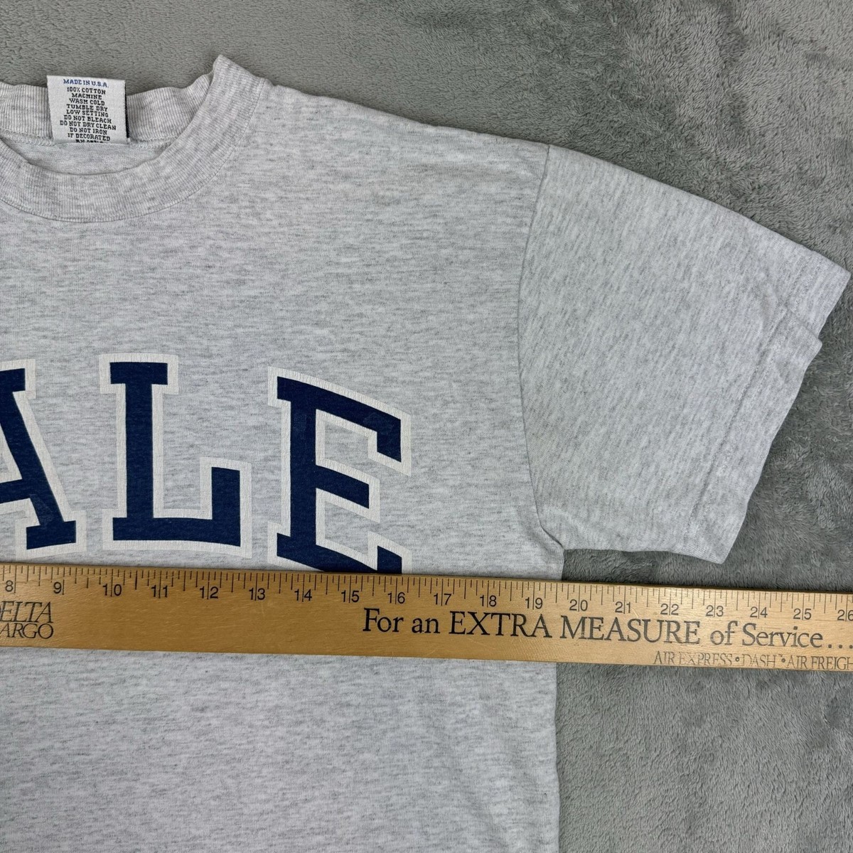 Vintage YALE University Oversized Heather Grey Short Sleeve