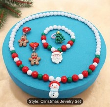 Christmas Jewelry Set for Girls, Birthday Gift Kids Toddlers Necklace Earrings