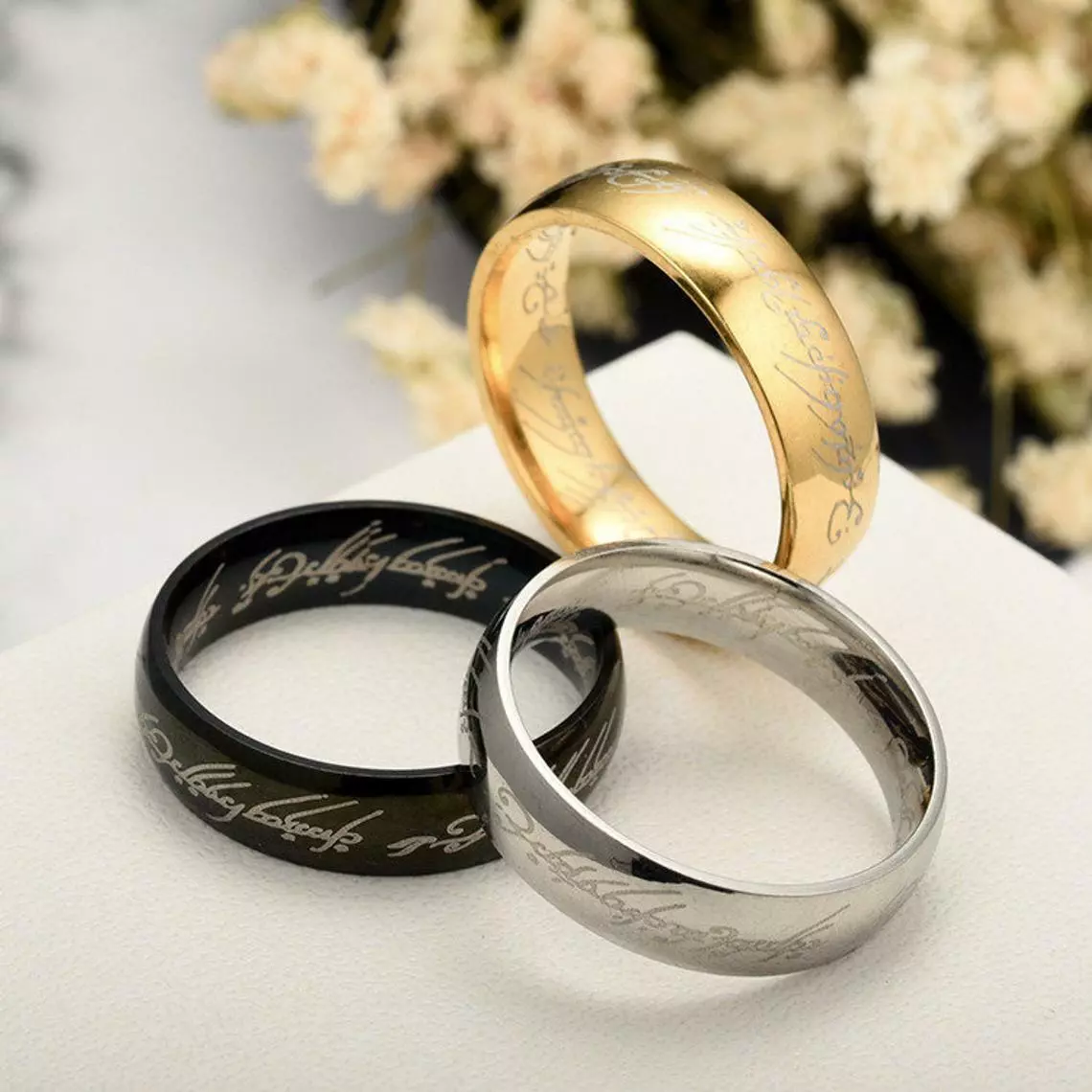 Titanium lord of hotsell the rings wedding band