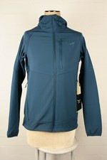 SALEWA Puez Polarlite Women's Hooded Softshell Jacket Blue Sz 10