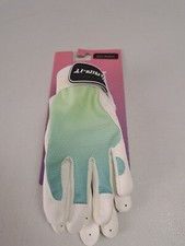 Rip-It Girl's Medium Blister Control Softball Batting Glove White/Blue/Green NWT