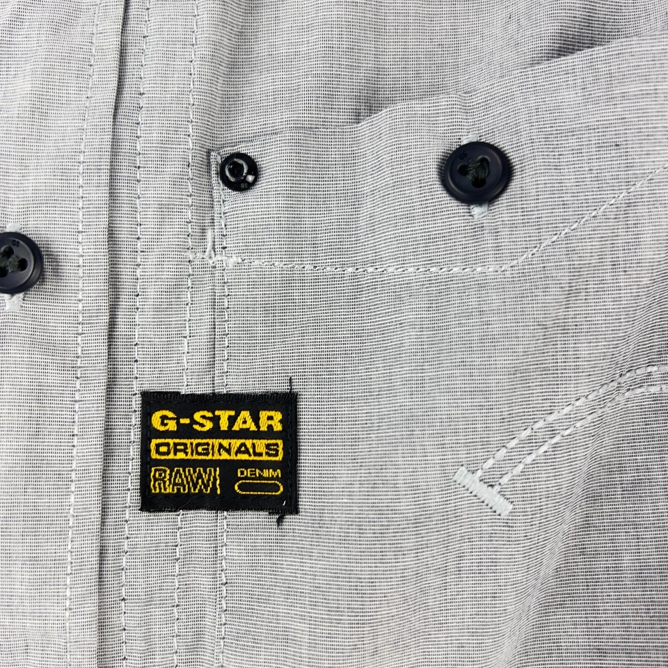 G-Star Raw Radar shirt long sleeve button up Mens Size S Light grey Smart casual - image 4 of 4