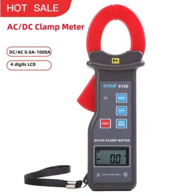ETCR6100 AC/DC Clamp Meter 0-1000A High Accuracy Digital Ammeter LCD Display #F1