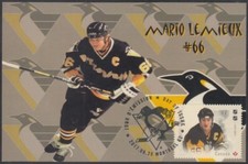 CANADA # 3031.1 - LEGENDS of HOCKEY MARIO LEMIEUX on SUPERB MAXIMUM CARD