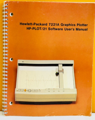 HP 07221-90002 1979 HP 7221A Graphics Plotter HP-PLOT/21 Software User's Manual.