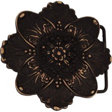 Hippie Abstract Floral Flower Hippy Boho Bohemian 1970s NOS Vintage Belt Buckle