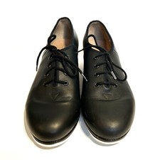 Bloch Lace Up Leather Black Tap Shoes Size 6/7 Dance Techno Tap #2T Show Recital