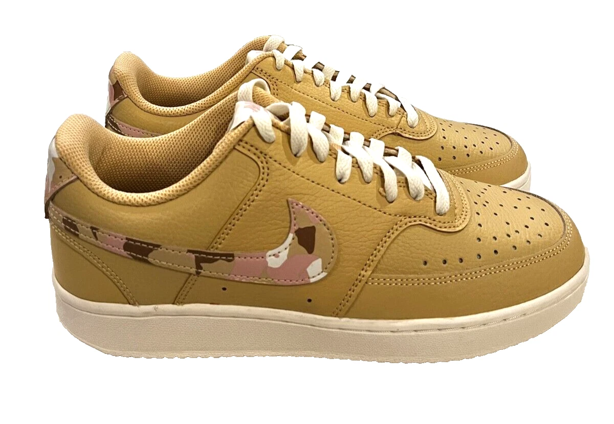 Nike Court Vision Low Sesame Sail dx3734 200 rosa mimetico donna taglia 9 5 NUOVE