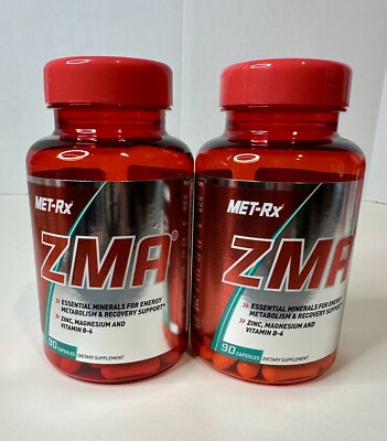 LOT OF 2 MET-Rx ZMA Dietary Supplement 90 Capsules 11/2025
