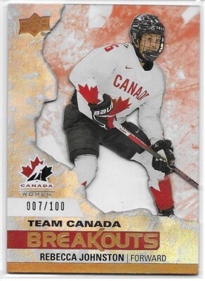 2023 Upper Deck Team Canada Juniors Women Breakouts /100 Rebecca Johnston #TCB-1