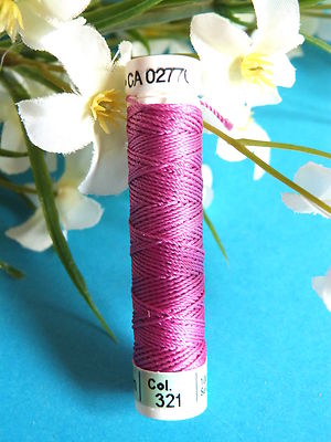 Bobine Fil De Soie Ancien N°1195 ‑ Pur Soie ‑ 10 Mètres ‑ Cordonnet Neuf