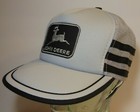 New Old Vintage 1980s John Deere Patch Side Stripes Snapback Trucker Hat Cap 80s