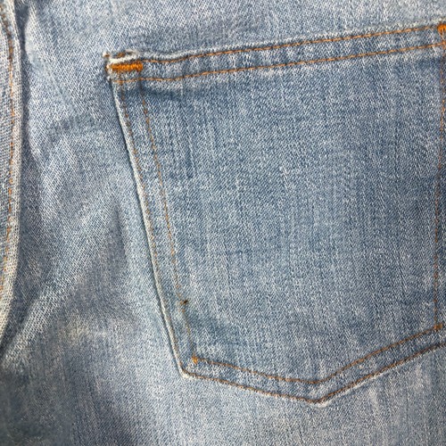 Vintage Bell Bottom Jeans Girls 24 Blue High Rise Light Wash 70s Hippie - Picture 12 of 13
