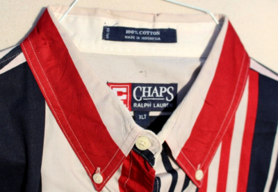 90s CHAPS by Ralph Lauren ラガーシャツ CHAPS RALPH LAUREN ラルフ ラガーシャツ XXL 大きいサイズ