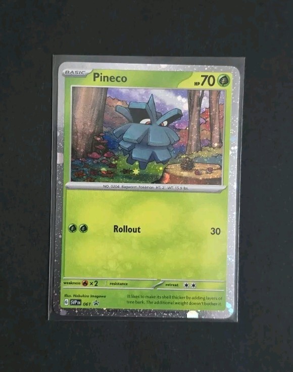 Pokemon TCG Pineco SVP 061 Scarlet & Violet Cosmos Black Star Promo Card