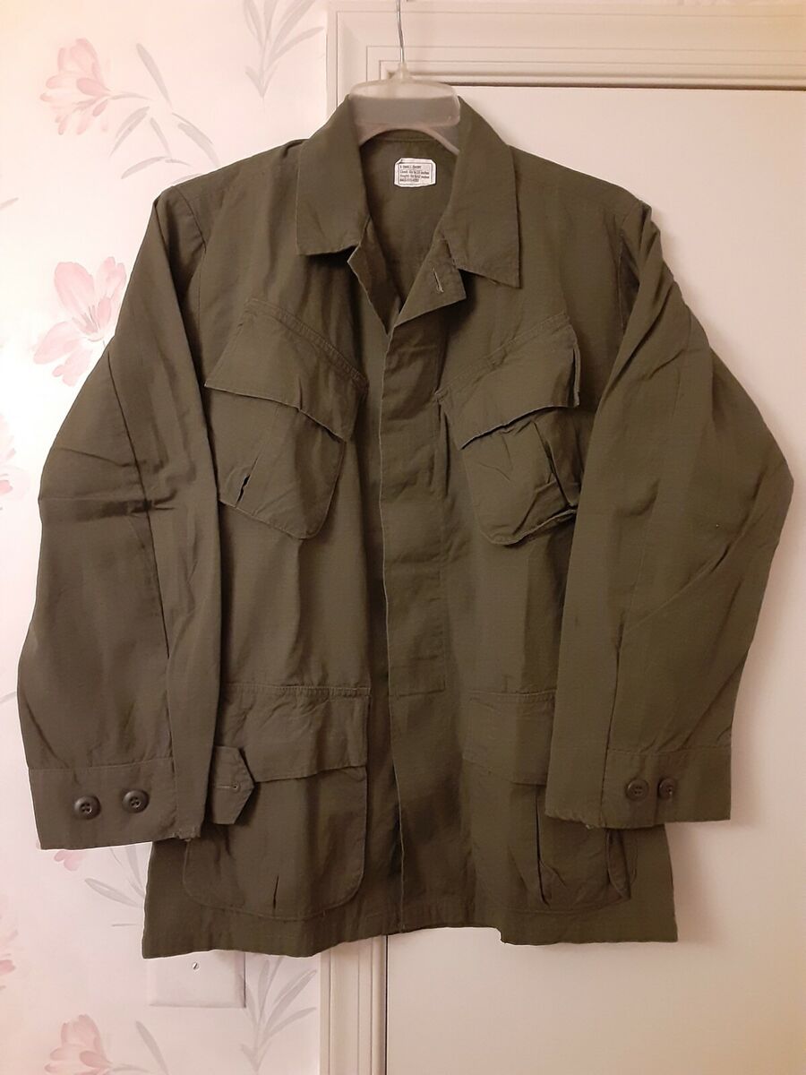 Original US OD Vietnam Ripstop Poplin Jungle Jacket X Small Original US OD Vietnam Ripstop Poplin Jungle Jacket X Small