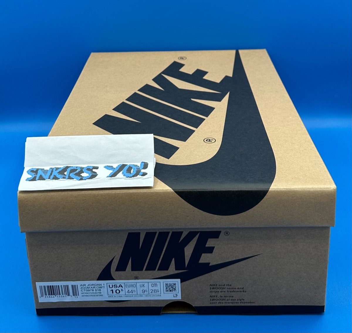 専用BOX Jordan 1 High Zoom Air CMFT Anthracite (CT0978-016) Men's Sizes 11
