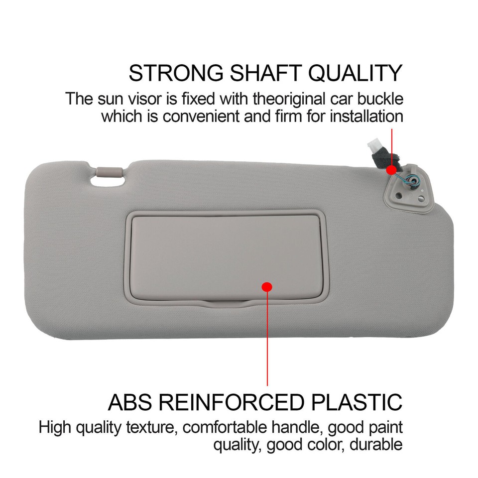 Gray Right Passenger Side Sun Visor for Nissan Murano 20092014 96400